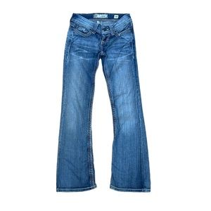 BKE Stella Sz 25R Medium Wash Bootcut Low Rise Denim Jeans